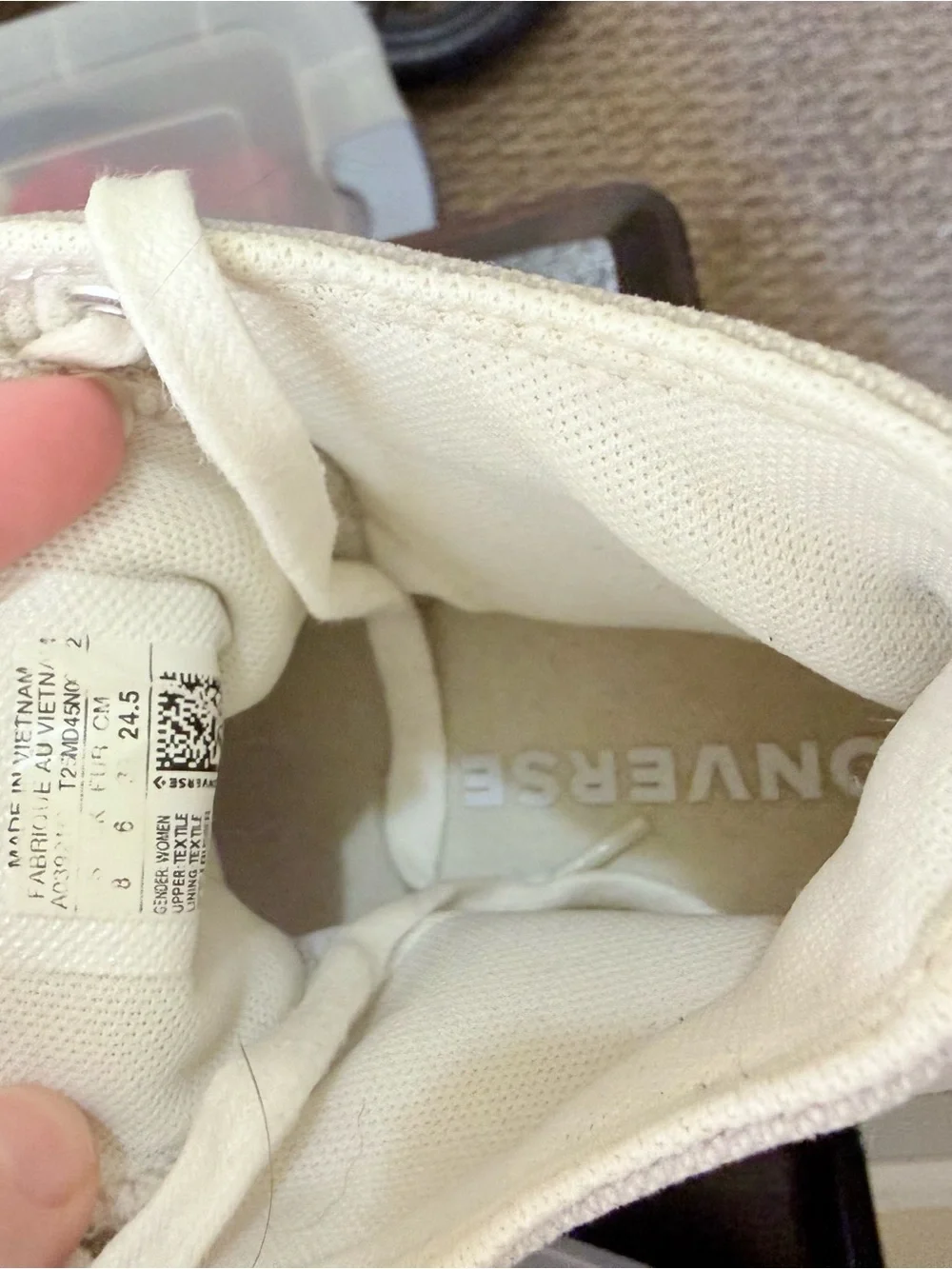 Converse Platform High-Top Sneakers in Light Gray and White